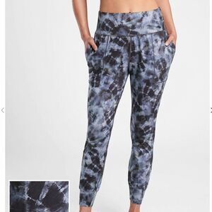 Athleta Salutation Printed Jogger Pant Calypso Navy small